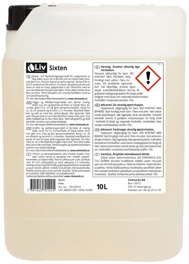 Liv Sixten Klotterborttagare