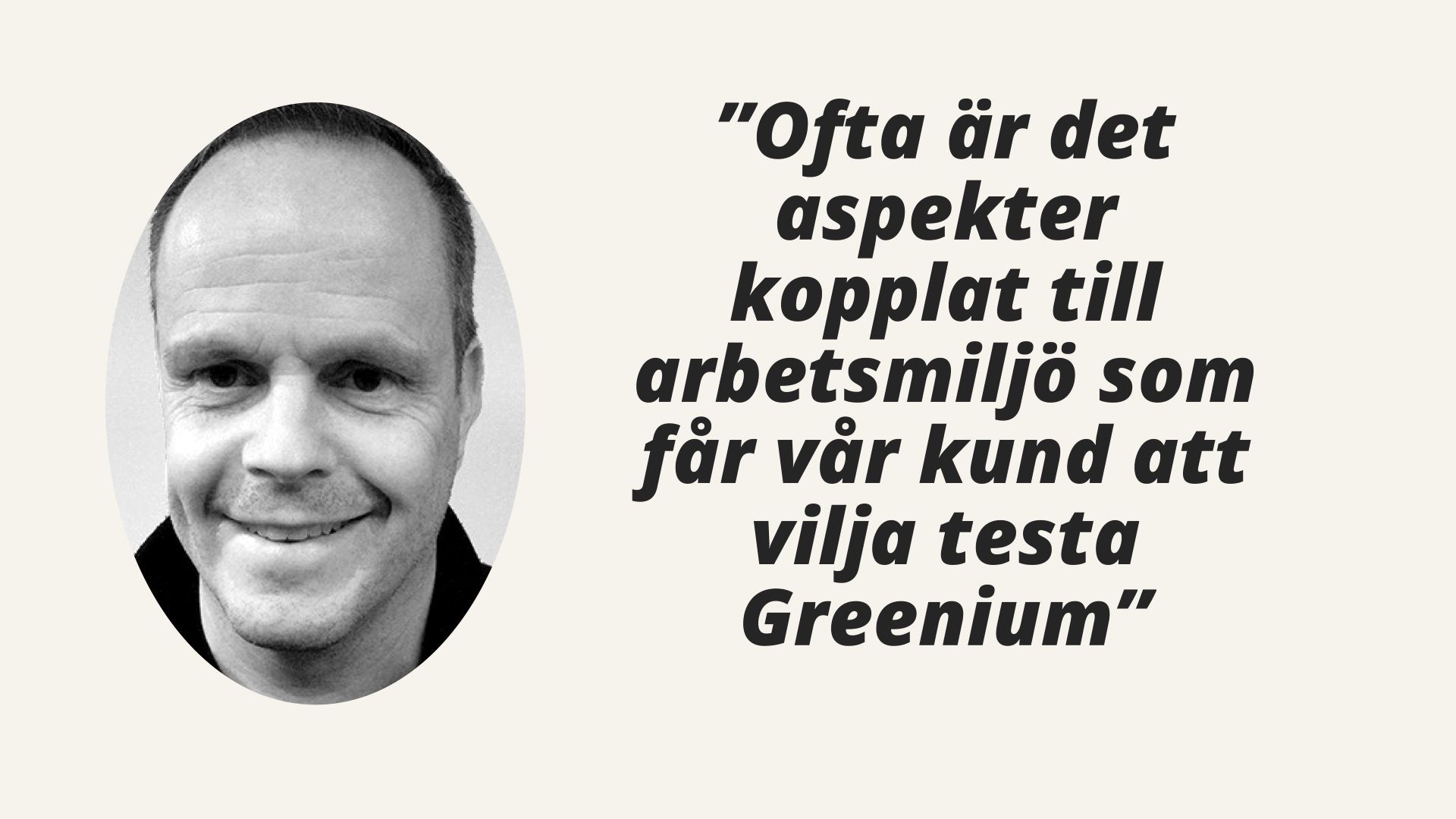 Ett porträtt på Hans-Olof Pehrson med citat